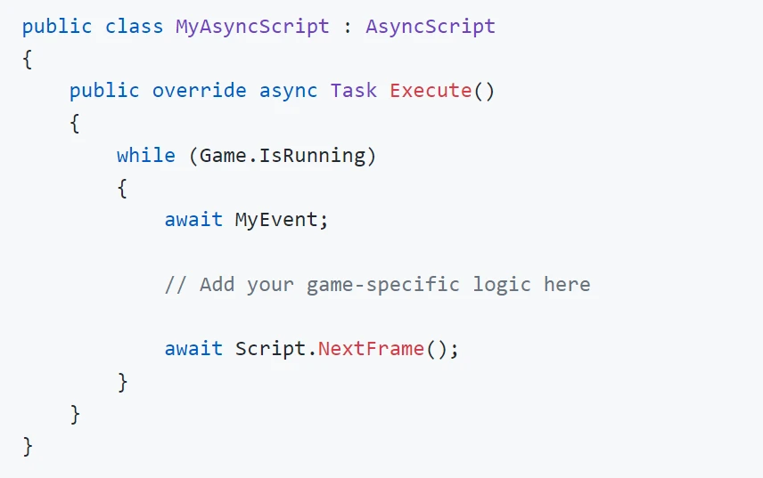 Stride Async Script